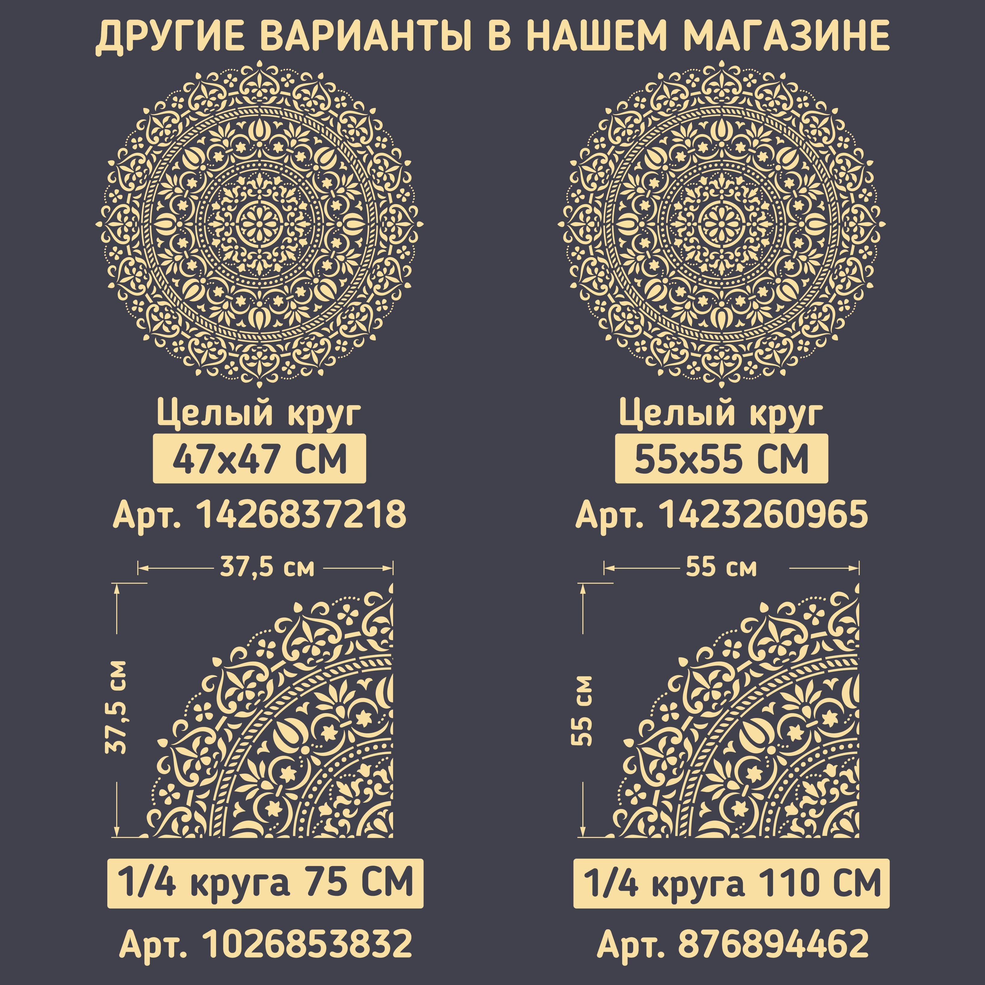 Трафарет для стен "Мандала-2" сила Энергии. Многоразовый, средний размер (для декоративной штукатурки и покраски, декора мебели и интерьера) — фото 7
